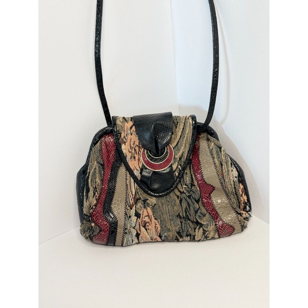 Vintage Dover Floral Tapestry Shoulder Bag Boho Purse Y2K